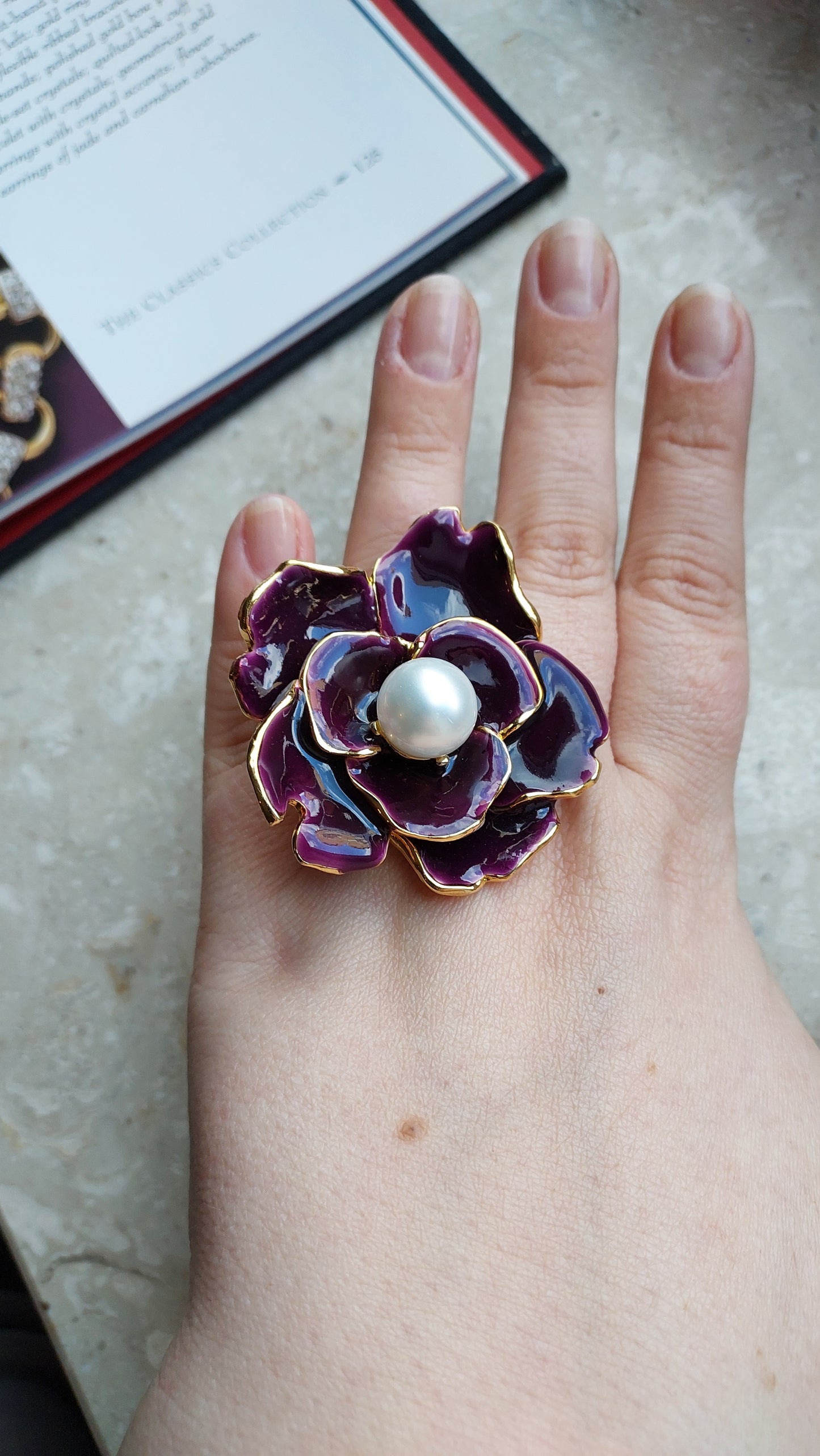 Pierścionek KJL ( Kenneth Jay Lane) rozmiar 16