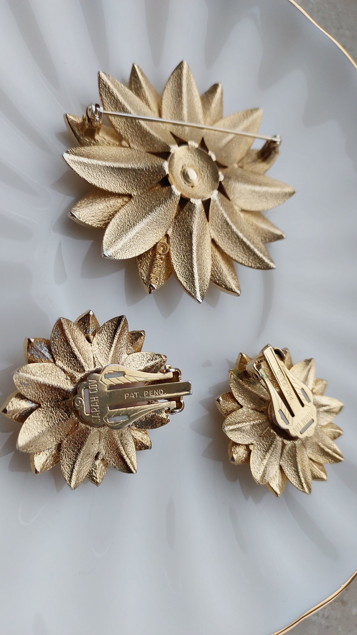 Zestaw Sarah Coventry z lat 70-tych